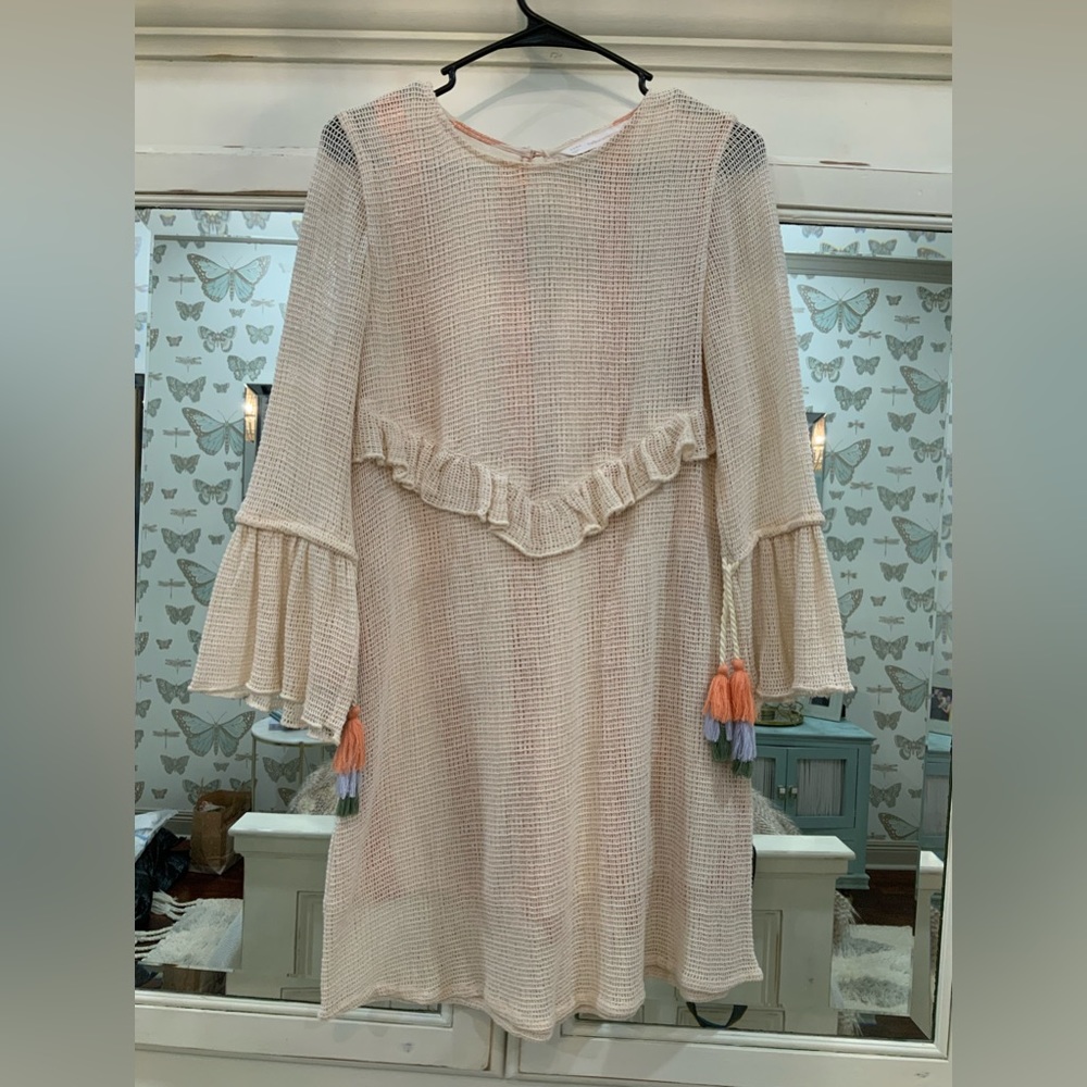 Zara Ruffle Dress with Tassles - Trafaluc Collection